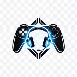 小艾电竞官方品牌Logo - 橙色与深蓝色交织的简约设计