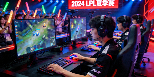 英雄联盟LOL电竞赛事现场激烈对战画面